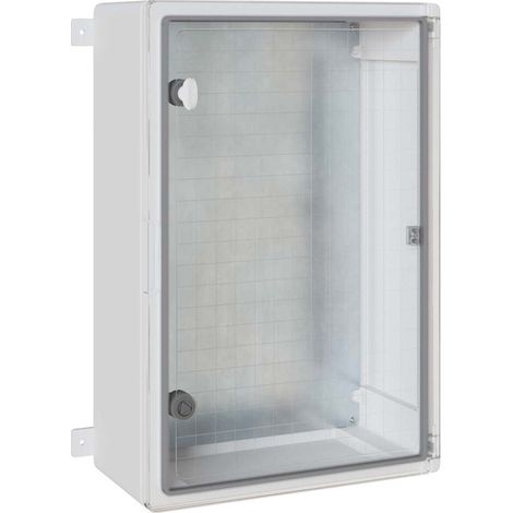 Armario de control multiusos moderno para interior y exterior 40 x 20 x 60 cm plástico gris 020058215 (1/5)
