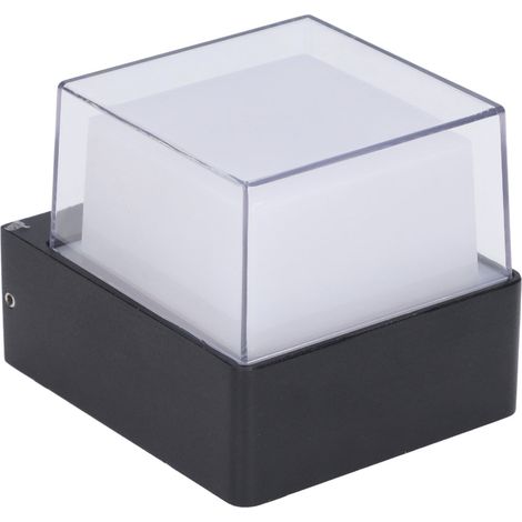 RGB-Wandleuchte für den Außenbereich mit Fernbedienung, 5 W, AC85–265 V, wasserdicht, quadratisch, LED-Aluminium, RGB-Wandleuchte für Treppenhäuser und Badezimmer (1/5)