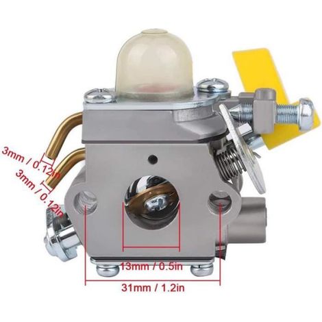Carburateu pour tondeuse à gazon Ryobi RBC30SET RLT30CET RHT2660DA RLT26CD RLT26CDS 26cc 30cc Homelite Remplace (1/3)