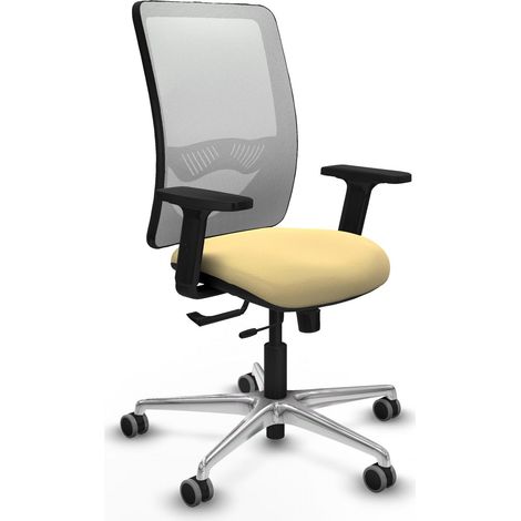 Chaise de bureau piqueras y crespo Zulema crème aluminium (1/2)