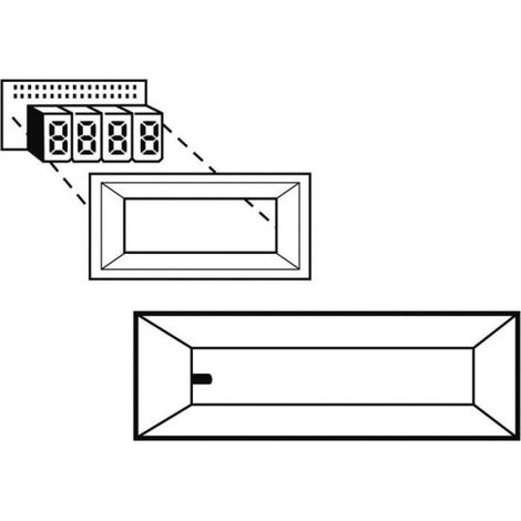 Cadre Avant - LCD 3.5 Caracteres - Pour Voyant LED - Noir - Plastique - Unite (1/3)