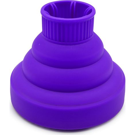 Diffuseur pour Sèche-cheveux en Silicone Léger et Pliable, Portable pour Salon et Maison - Violet