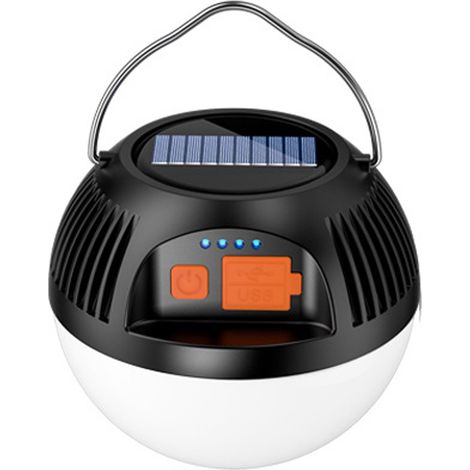 Mini lampe torche de camping, idéale pour les situations d'urgence en cas d'ouragan, taille moyenne, lumière noire et blanche (1/5)