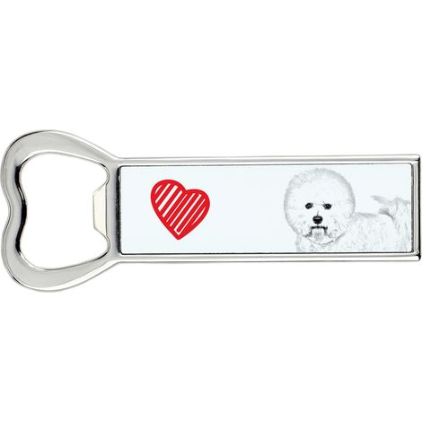Bichon Frise, cane di Tenerife - apribottiglie con cane, apri frigo personalizzato, regalo unico per uomo di Art-Dog (1/5)