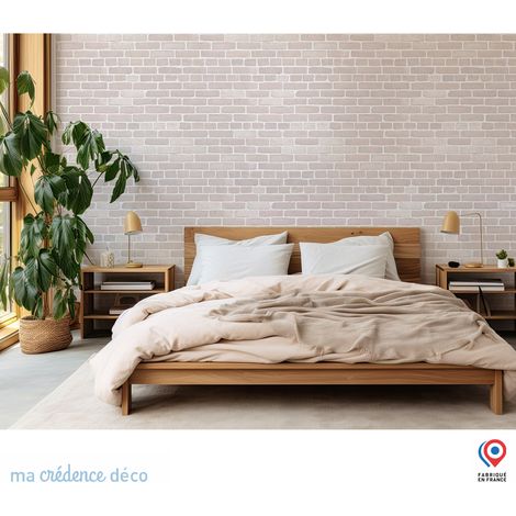 Papier peint : Mur briques rouges - Intissé - L.200 x H.280 cm - Marron clair (1/3)