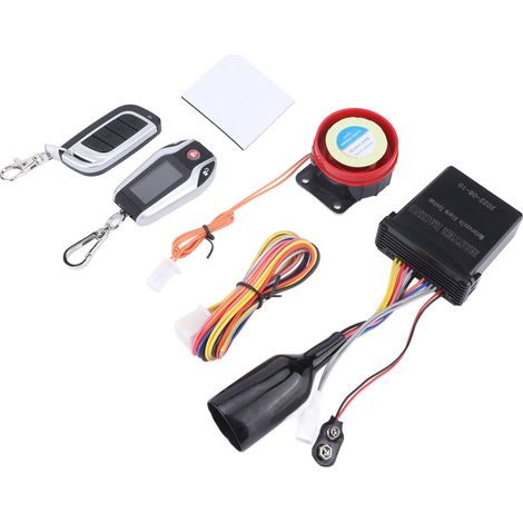Système d'alarme bidirectionnel pour moto, haut-parleur 105-125 dB, verrouillage/déverrouillage automatique, clé à distance, étanche, convient aux véhicules électriques sans manomètre de pression des (1/5)