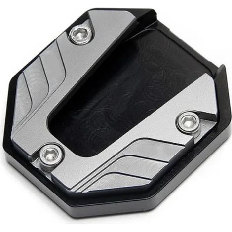 (Argent) Extension de béquille universelle pour scooter, moto et vélo, support latéral antidérapant avec base élargie en alliage maxpower (1/4)