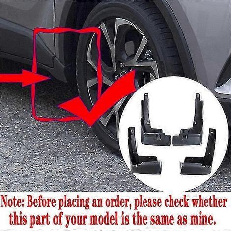 4 bavettes de protection anti-éclaboussures pour Toyota C-HR CHR IZOA 2018-2022 (accessoires pour ailes avant et arrière)