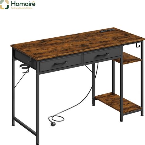 Rustikaler brauner Metallschreibtisch 51 x 51 x 75 cm HOMAIRE (1/5)