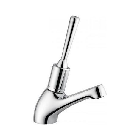 RUBINETTO LAVABO TEMPORIZZATO CON LEVA ANTISVITAMENTO Cromo