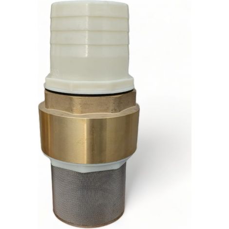 Clapet anti retour en laiton avec crépine et manchette, pour pompe - 4 pouces (100 mm) (1/3)