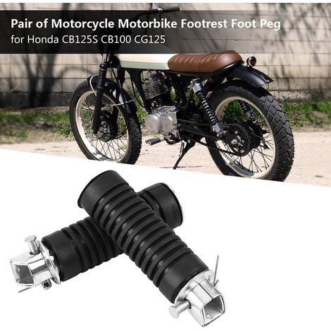 Paar Aluminium-Motorradfußrasten für Honda CB125S CB100 CG125, Fahrerfußrastenpedale, Ersatzzubehör (1/5)