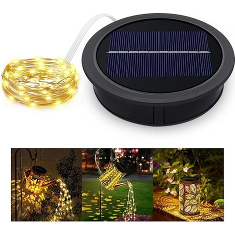 Lampe Solaire de Rechange avec Guirlande Lumineuse, Rechange LED Remplacement Grand pour Lanterne Solaire Jardin Extérieur, Blanc Chaud