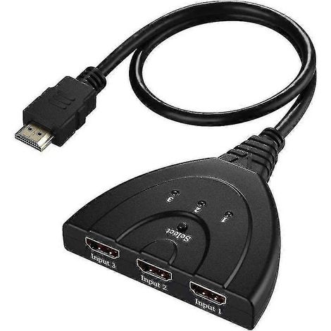 Commutateur HDMI, répartiteur de câbles HDMI, 3 entrées, 1 sortie (1/5)