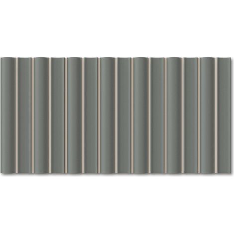 Carrelage mural faience effet graphique FACES - Bars - 25x12.5cm Steel blue - Mat - boîte de 0.44 m2 - Gioia Materia