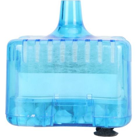 Bombe d'aquarium silencieuse – Nosheir – Filtre + aération 3 L/min – Ultra-silencieuse – 8 cm bleu (1/3)