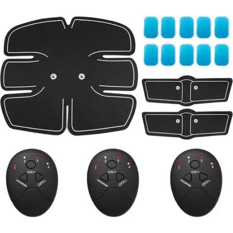 EMS-Gerät zur elektrischen Muskelstimulation für Bauch, Hüfte und Gesäß – Gerät zur Kräftigung des Körpers – Fitness und Gewichtsreduktion – Massage 04822-AquaForge