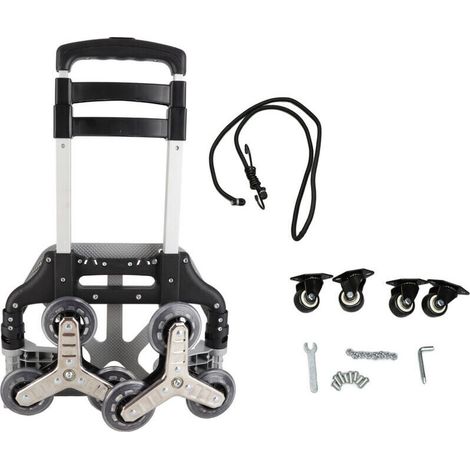 Sturdy shopping trolley for climbing stairs, portable folding moving trolley with universal wheels