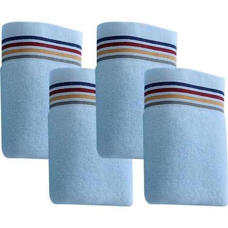 4 serviettes de toilette, 35 x 75 cm, coton, pour salle de bain (1/5)