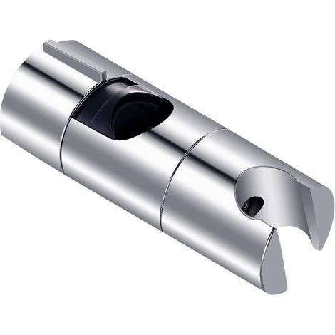Supporto per soffione doccia, diametro regolabile da 18 a 25 mm, design cromato + ABS, facile installazione, adatto per asta doccia. (1/5)