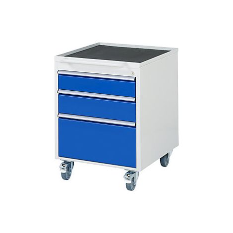 Buck rodante  H x A x P 765 x 580 x 650 mm  3 cajones  gris
