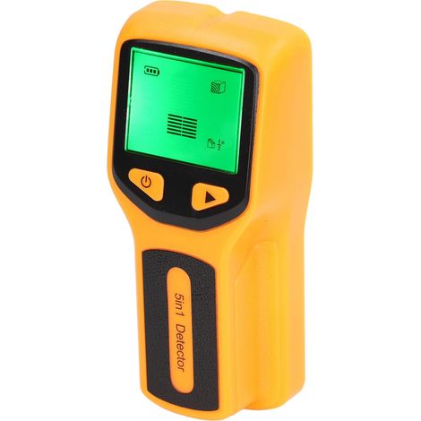 Scanner Mural de Recherche de Montants, Détecteur 5 en 1, Outil de Recherche de Montants avec écran LCD HD pour le Centre et le Bord (Jaune) (1/5)