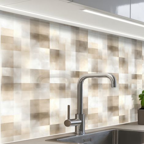 REVETEMENT MURAL DE CUISINE, CRÉDENCE DE CUISINE Texture - Lin - Beige 80x60 (1/5)