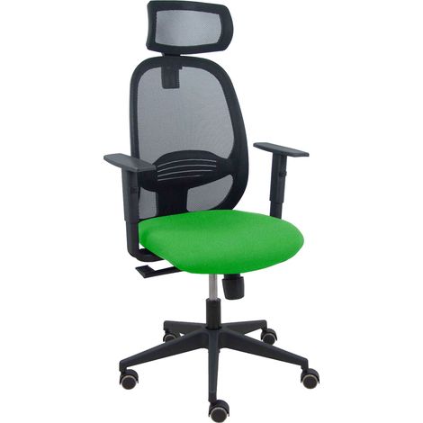 Silla Cilanco negra malla negra asiento bali verde brazo regulable cabecero regulable