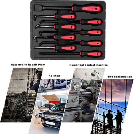 Set mit 9 Präzisionshaken, O-Ring- und Dichtungsauszieher, Werkzeug zur Demontage von Autos und Kraftfahrzeugen. (1/5)
