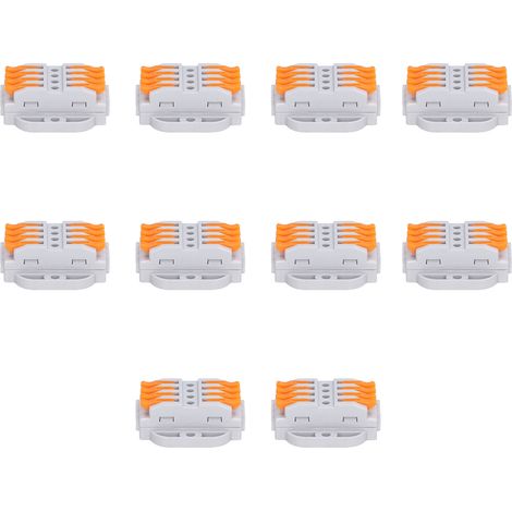 10 Pièces de Connecteurs à Levier pour Câbles, Jonction Rapide et Compacte, Bornes à Enfichage Direct 223‑4P (1/5)