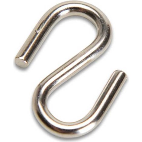 2 x GANCIO A S P/CATENA D 2,4 MM ACCIAIO NICHELATO