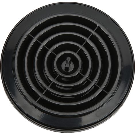 Bouche d'aération ronde orientable pour climatisation, ventilation auto, camping-car, bateau, bus, yacht, salle de bain, grille noire universelle (1/5)