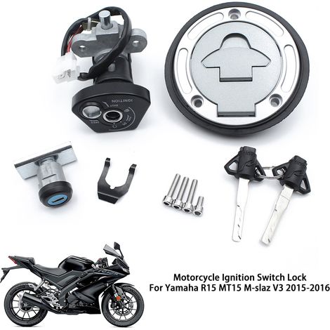 Complete set of locks for ignition switch and fuel tank cap Yamaha YZF R15 V3 2017-2021. (1/5)