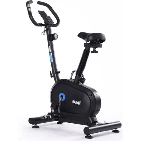 Vélo d'appartement avec écran LCD et 8 niveaux de résistance, Spinning Bike Fitness pour entraînement cardio, jambes, ventre, hanches avec chaise rembourrée réglable, Noir