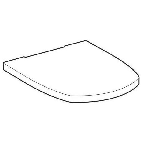 Couvercle de WC GE Vitelle, blanc, charnières chromées avec fermeture automatique (1/2)