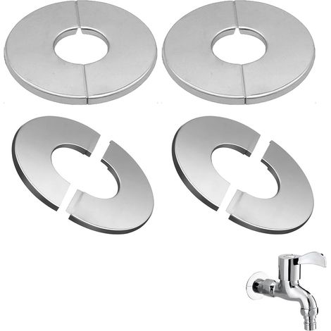4 rosaces tuyau chauffage 24mm inox compteur eau (1/5)