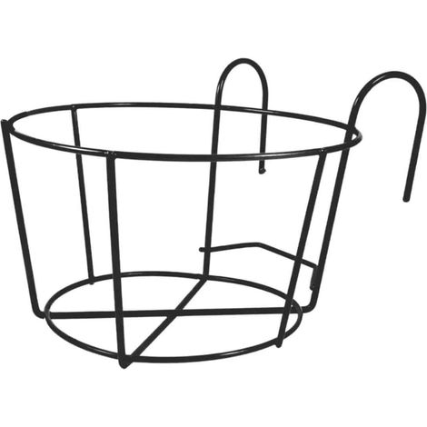 Étagère à fleurs de balcon en fer forgé, support suspendu pour pots de fleurs, étagère à fleurs vertes pour balcon, étagère de rangement d'intérieur (1/5)