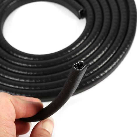Bande de protection en caoutchouc pour porte de voiture 300cm, joint d'étanchéité avec clips métalliques, garniture intérieure auto (1/5)