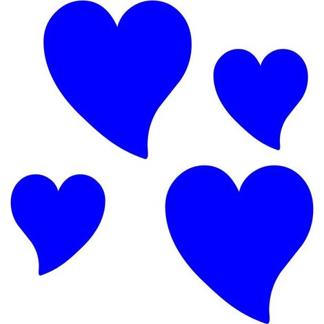 Adesivo Rifrangente Cuore (Blu) (1/5)
