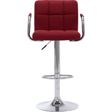 Maison Exclusive - Barhocker Weinrot Stoff
