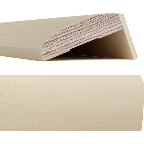 Coprifilo / Mostrina tonda impiallacciata lunghezza 80 x 20 x 2250 mm con o senza aletta mm 25 / toulipier / con aletta 25 mm