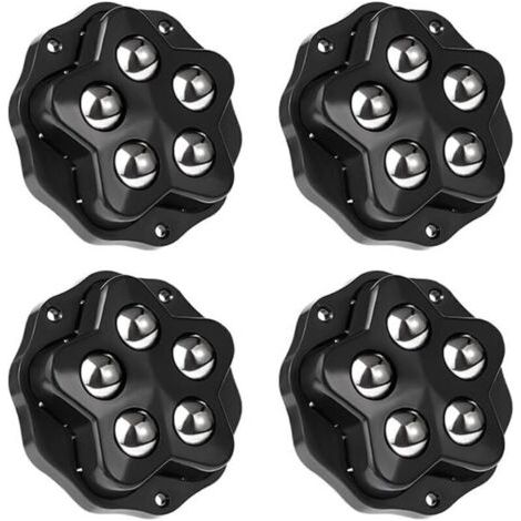4 ruedas giratorias autoadhesivas, capacidad de 300 kg, con adhesivo y tornillos, ruedas para muebles pequeños, rueda móvil universal de 360°, rueda para muebles de alta resistencia