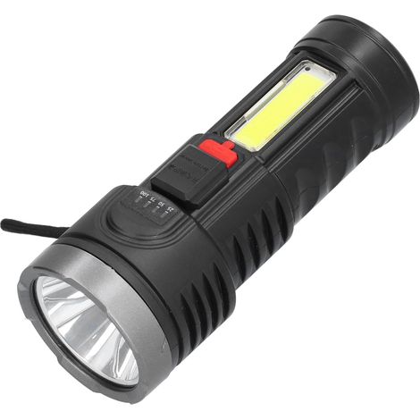 Leistungsstarke LED-Taschenlampe, per USB aufladbar, tragbar und wasserdicht, multifunktional für Camping, Wandern, Notfälle und Arbeiten im Freien. (1/5)