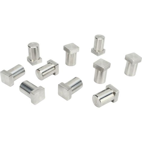 Lot de 10 chiens d'établi en acier inoxydable antidérapant et robuste pour le travail du bois, tenon argenté de 20 mm (1/5)