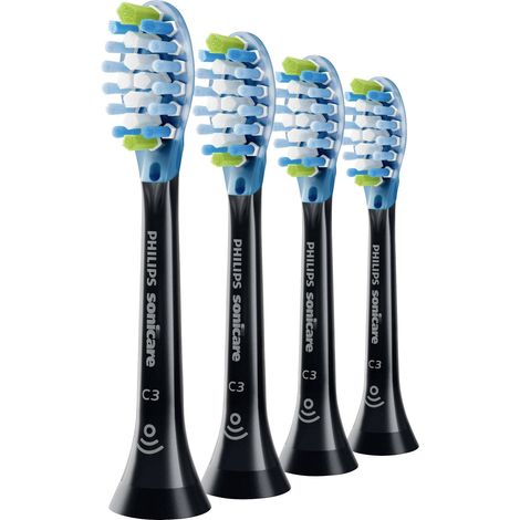 Philips Sonicare Original C3 Premium Plaque Defense Standard - tetes de brosse a dents - lot de 4 unites noir (modele HX9044/33) (1/4)
