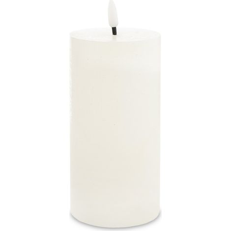 Candela a LED con timer, bianca, 15x7,5x7,5