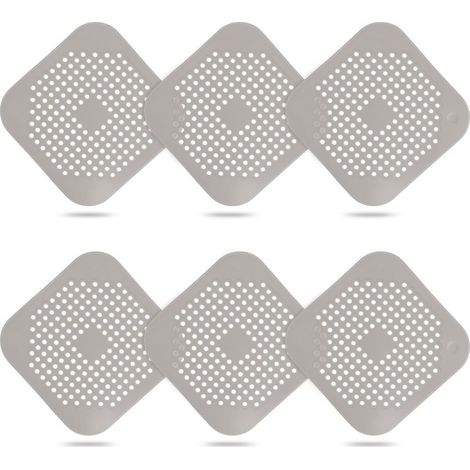 6 PCS Protection de Drain de Silicone, Filtre Evier Cuisine et Filtre Cheveux Douche, Bouchon Evier Silicone Anti Cheveux (1/5)