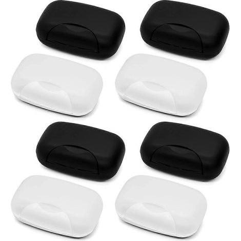 8 boîtes à savon étanches pour les voyages, boîtes à savon en plastique imperméable, plateaux à savon rigides, porte-savons, plateaux à savon pour salle de bain (1/5)