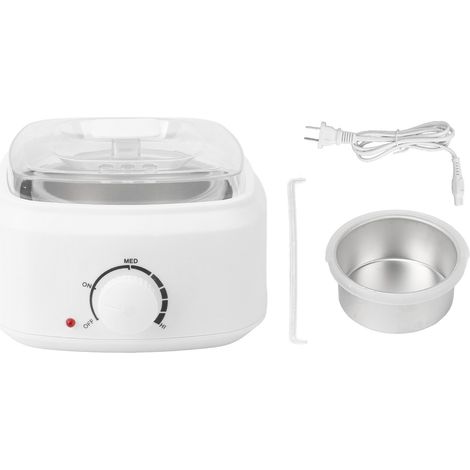 Mini Chauffe-Cire Électrique Transparent 110‑240V pour Épilation avec Couvercle Américain (1/5)