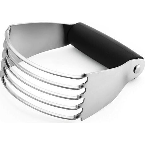 Mélangeur à pâte, coupe-pâtes professionnel haut de gamme, équipé de lames robustes en acier inoxydable, taille moyenne, noir. (1/4)
